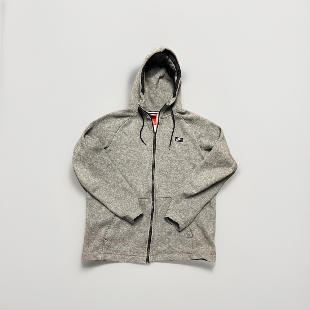Nike Tech Style Fleece Hoodie Men's Full Zip Carbon Gray XL Athletic Track Sport